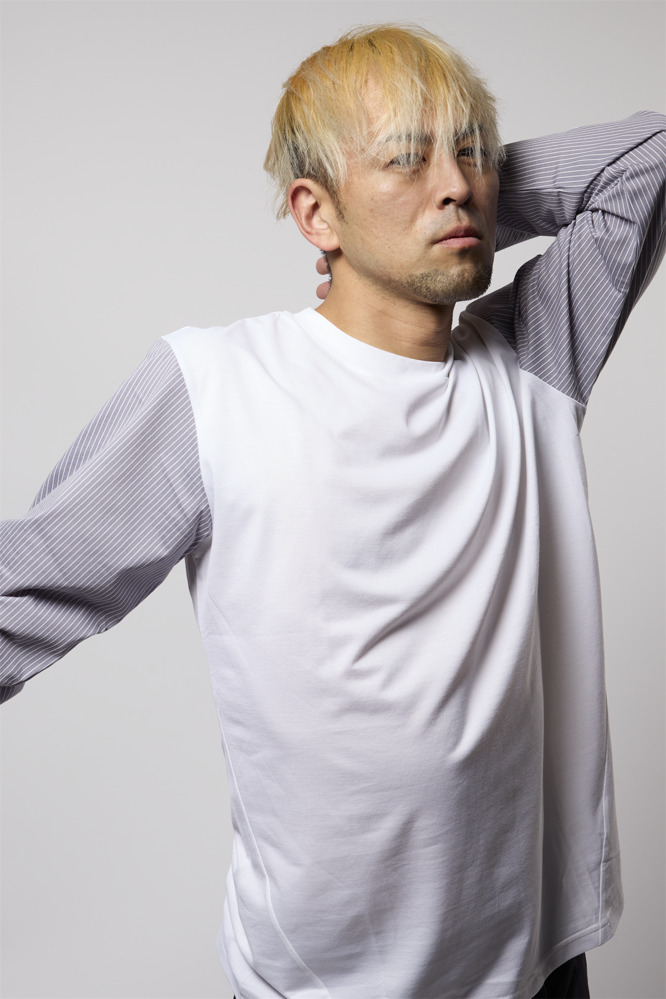 袖切り替えシャツ クールマックス 日本製 R1-183102