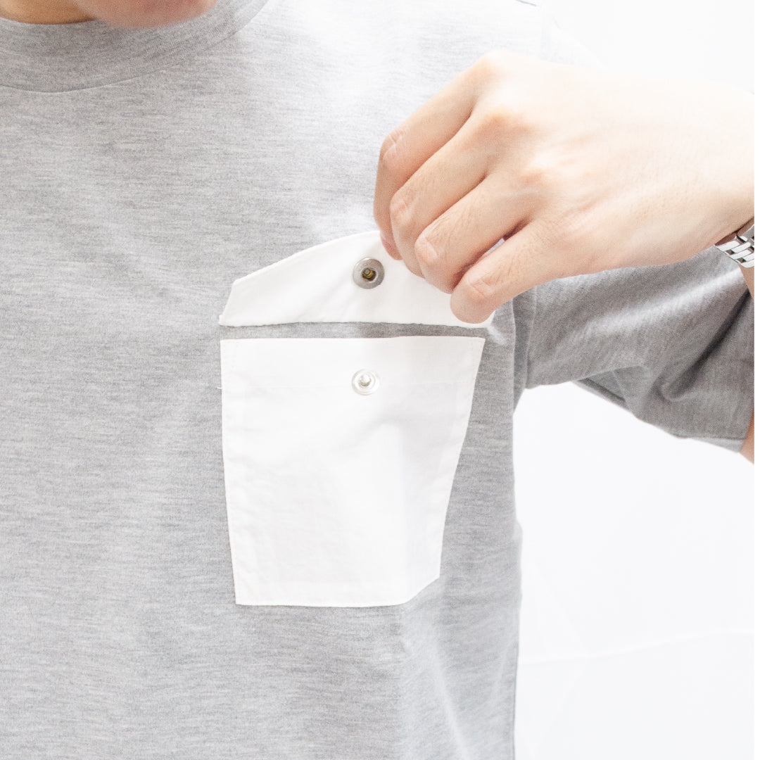 フラップポケットTシャツ 汗染み防止 吸汗速乾 接触冷感 R1-184304